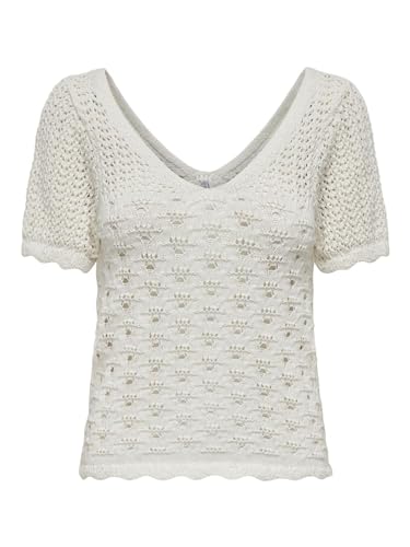 ONLY T-Shirt Damen, Cloud Dancer, L