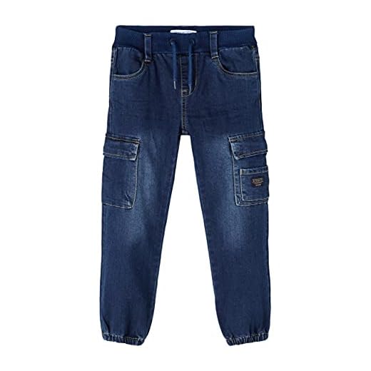 NAME IT Mini Jungen NMMBOB DNMTAVIDS 3531 Cargo Pant NOOS Jeans, Dark Blue Denim, 104