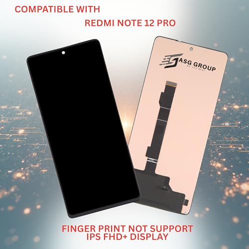 Image of Bezel-Less Display for Redmi Note 12 Pro 5G / Poco X5 Pro 5G | Full HD+ Screen Replacement | Original Quality Black Display with Touch Digitizer | Durable, High-Brightness Mobile Display Combo