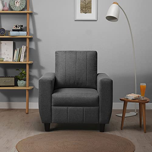 Image of Sleepyhead Bae Designed by Duroflex - 1 Seater Sofa Chair, Premium Fabric |Space-Saving Design |Comfort & Easy Maintenance |3 Years Warranty |Stylish Single Seater for Living Room - Stone Grey