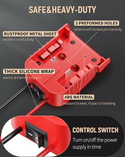 Image of Vibit 18 V to 12 V Step-Down Converter for Milwaukee M18 Battery, DC Power Adapter, Voltage Reducer Transformer 180 W Buck Converter Regulator for Golf Cart RC Car Truck Light & DIY