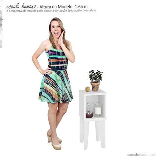 Mesa de Canto Tubi Branco - RV Móveis