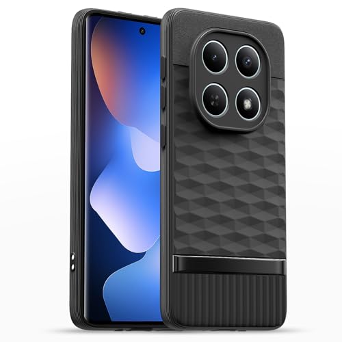 Image of Pikkme Back Cover for Redmi Note 15 5G Camera Protection 3D Hexa Cube Design Silicone Protective Bumper Case (Black)