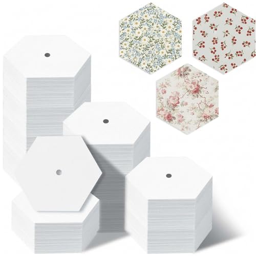 600 PCS 1 Paper Piecing for Quilting DIY Patchwork Sewing Crafts for DIY Patchwork Sewing Crafts Hexagon Piecing Paper Accessories Crafting Tools