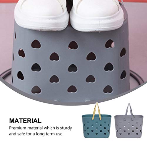 Hemoton 2 Peças de Cesta de Frutas E Vegetais Cesta de Cozinha Oca Com Alças Cesta de Armazenamento