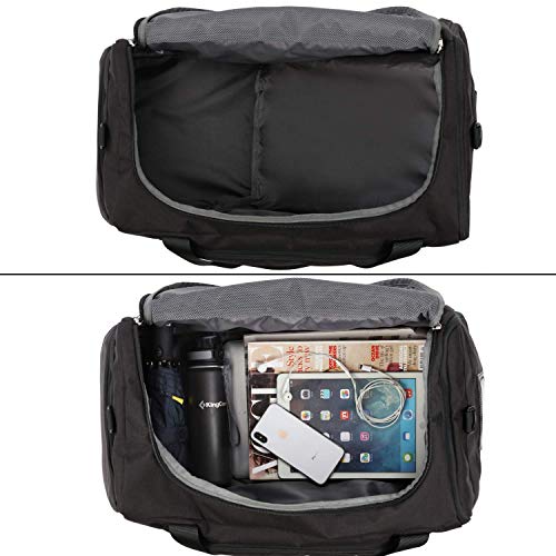 Gonex 60L Travel Duffel Bag Gym Bag Sports Duffle Bag Carry on Weekender Bag Luggage Duffel for Men Women for Hiking Camping Travelling Cycling with Shoe Compartment Black