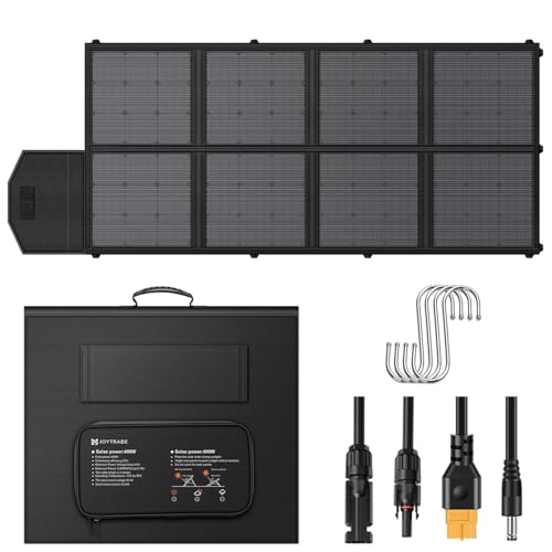 400W Portable Solar Panel, 41V Foldable Solar Panel for Fast