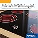 Exquisit Herd-Set schwarz | Einbauherd mit Umluft, Grill & Pizzastufe, Glaskeramikkochfeld | 75 l, Energieklasse A, 50–250°C | 4 Strahlungskochzonen inkl. Bräterzone | Timer, 9800 W | EHE5285-HBZ-020