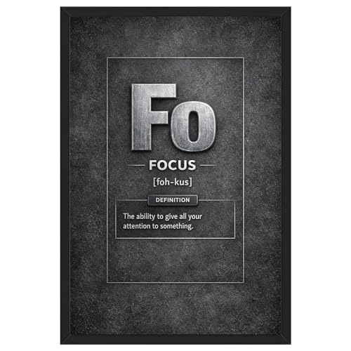 Framed Focus Definition Poster Canvas Print Art Modern Minimalist Aesthetic