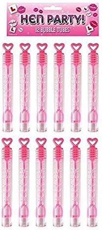 2 X HENBRANDT Hen Party Bubble Tubes with Heart Topper, Pack of 12