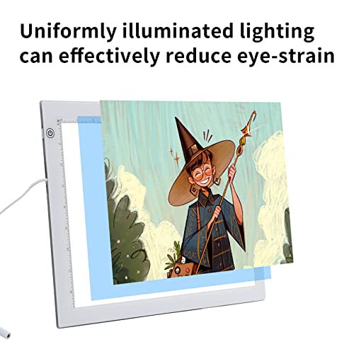 YINGWOND B4 Artist Tracing Light Box Board with Internal Cord, 14.2 * 10.6 in, 3 Levels of Brightness, Ultra-Thin 8000LUX Light Pad for Diamond Painting Weeding Vinyl by YINGWOND - Image 5