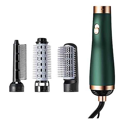Negative ion Hair Dryer with Comb Blow Dryer Brush Curly Hair 5 in 1 Newest Hair Dryer and Volumizer Set,Hair Dryer Brush (Green) Cover
