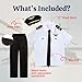 Dress Up America Pilot Costume for Kids, Airline Captain Uniform, Small, Black and White