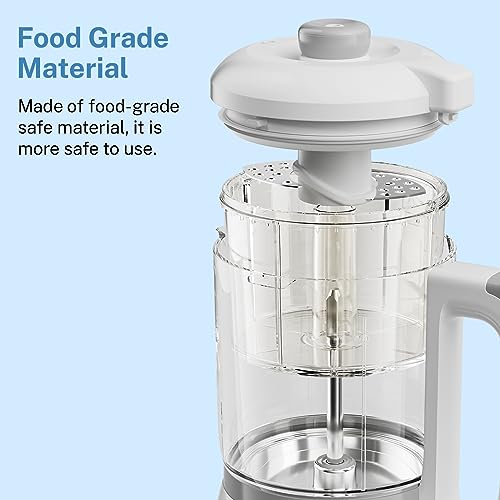 Ollygrin Life B0C712W833 Ollygrin Baby Food Maker Steamer And Blender Baby Food Processor Puree Machine Baby Steamer Blender Food Processor One Step Baby Food Maker Chopper Grinder Auto Cooking Grinding Touch Screen White thumb #5