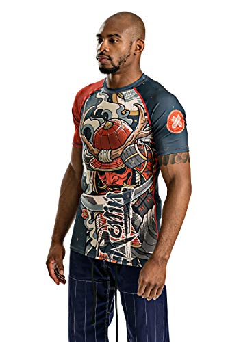 Ronin Rash Guard – Short Sleeve - Jiu Jitsu MMA BJJ - Oni Bushi Samurai Demon – Quality & Durability2