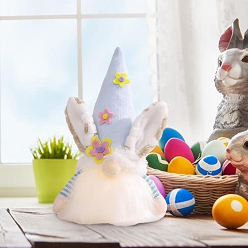 Gnomo Decoração de Páscoa | Glow in the Dark Faceless Boneca Handmade Easter Bunny Gnome Scandinavia