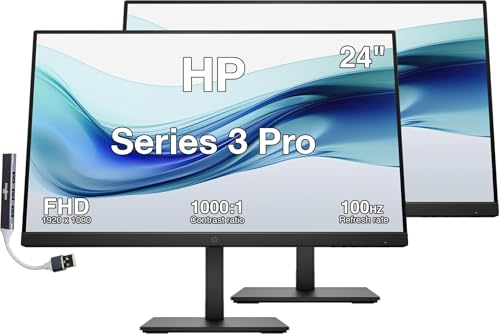 HP 24 FHD IPS Monitor & USB Port Expander (2 Pack)