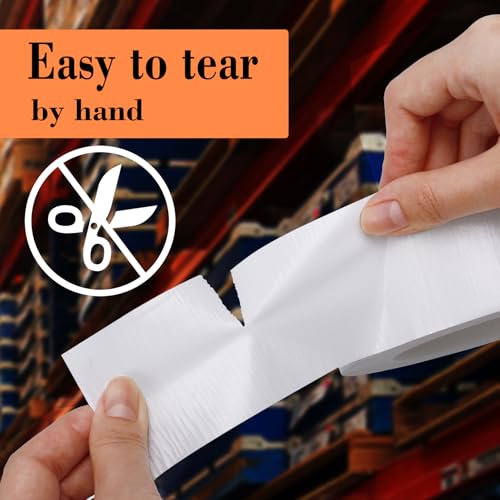 Image of 5 Pack White Duct Tape,Heavy Duty Duct Tape 2 Inch X 30 Yards, No Residue, Waterproof and Tear by Hand, Strong Adhesive for Indoor & Outdoor Repairs
