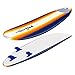 Wave Storm 8ft Surfboard // Foam Wax Free Soft Top Longboard for Adults and Kids of All Levels of Surfing,Mix,AZ22-WSSF800-B