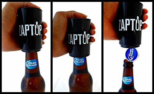 Zaptop Beer Bottle Opener Magnetic Bottle Opener With Cap Catcher - Automatic Bottle Cap Opener - Pop Top Push Down Beer Opener - No Bend Or Damage To Caps - Opens Bottles Instantly - Pink #TOP5