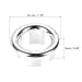 Tool parts Sink Basin Trim Overflow Cover for INSErt In Hole Ring Covers Caps Silver Tone 6pcs