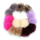 Komfortable Taktilität: Diese Pelzbommelbälle bestehen aus künstlichem Fuchspelz, das aus umweltfreundlichen Kunstfasern hergestellt wird. Sie sind weich und flauschig. Die bequeme Berührung und das modische Design machen sie zu großartigen Accessoires.