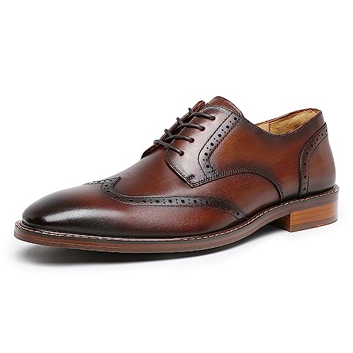 DESAI Scarpe Stringate Uomo Brogue in Pelle