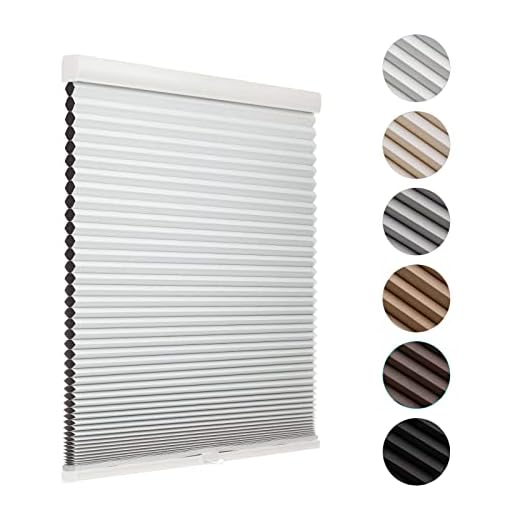 MYshade Cordless Blackout Cellular Shades for Windows, Honeycomb Window Shades with Thermal Insulation, Child & Pet Safe Room Darkening Shade, Easy Install,24" W x 50" H, White
