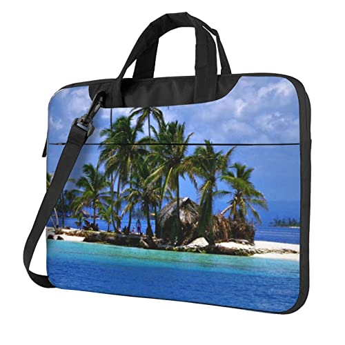 Sac à bandoulière pour ordinateur portable au motif plage exotique pour le bureau