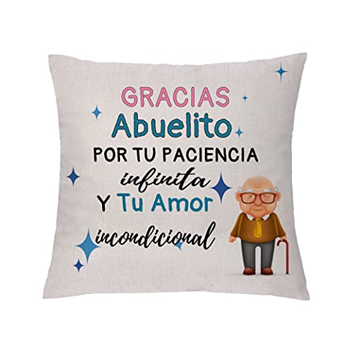 Funda de cojín para abuelo Lindo cumpleaños del abuelo Regalo del día del padre Fundas de almohada 18 x 18'' Regalo de agradecimiento Navidad Acción de gracias Recuerdos del día de la familia Cover