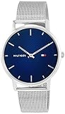 [トミーヒルフィガー]TOMMY HILFIGER 腕時計 JAMES ブルー文字盤 ステンレススチール メッシュベルト クォーツ メンズ 1791663 メンズ 【並行輸入品】