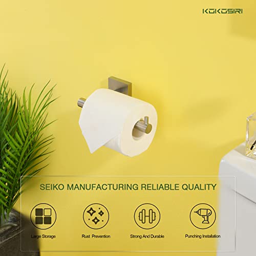 Image of KOKOSIRI Toilet Paper Holder Tissue Paper Dispenser for Bathroom Toilet Roll Holder Brushed Nickel Stainless Steel B2005BR