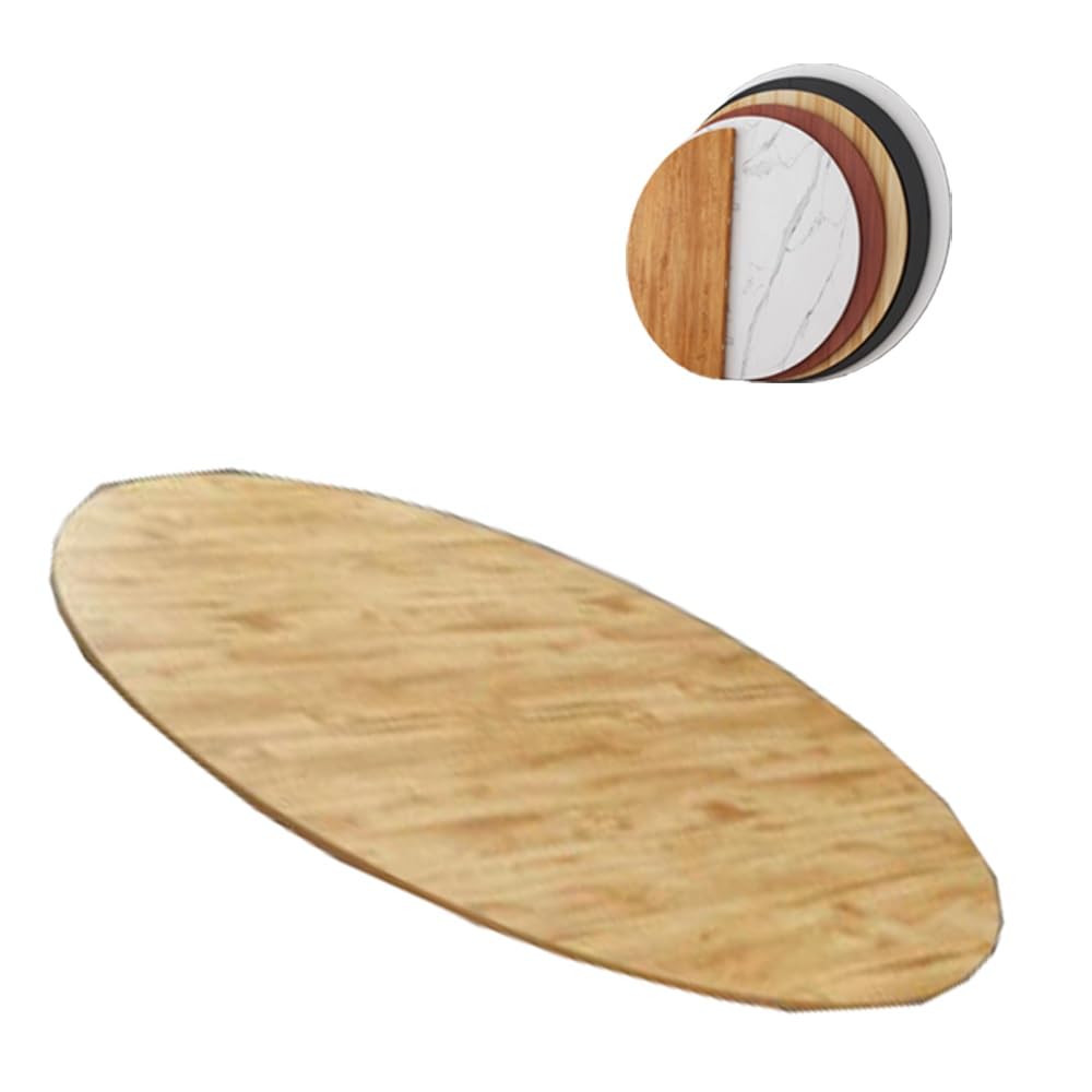 35in Foldable Round Table Top Semi-Foldable Table Top Countertop Large Dining Table No Leg Folding Circle Table Top Extender for Small Apartments(Wood,90cm(35in))