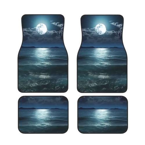 Tapis de sol voiture anti-saleté lune et mer faciles à laver