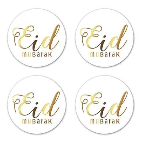 SWYOUN 96PCS Glitter Eid Mubarak Stickers Eid Party Supplies Ramadan Party Decorations