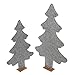Produktbild 2er Set Deko Tannen aus Filz, grau, 82 + 63 cm hoch, Tannenbaum, Weihnachtsdeko