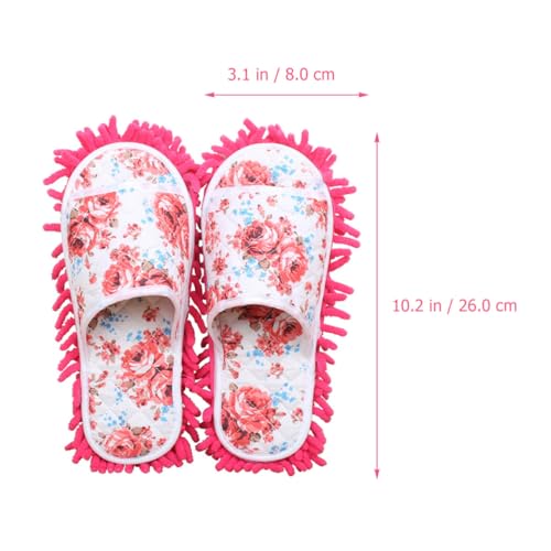 Pantuflas de microfibra reutilizables de chenilla para fregar suelos 3