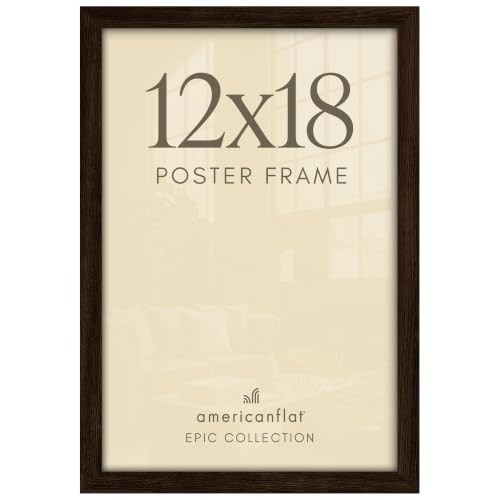 Image of Americanflat 12x18 Poster Frame - Engineered Wood - Mahogany