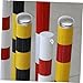 ROMISBABA 2pcs Warning Column Post Caps Metal for External Post Easy Installation Without Tools Collision Design