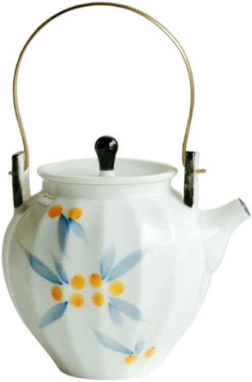 Ceramic Teapot Hand-painted Handle Pot Simple Ceramic Teapot Home Office Kung Fu Tea Set Multifunctional Teapot Tea Pot Ceramic
