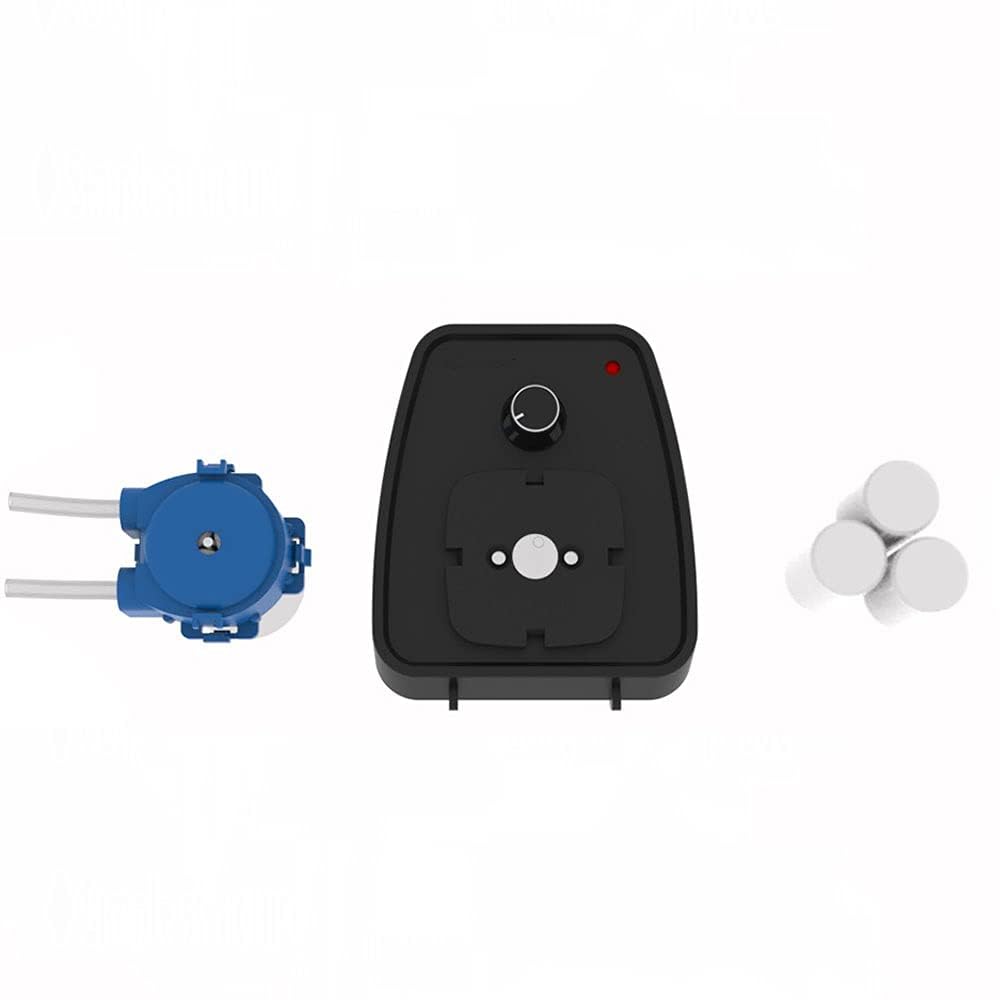 Kamoer KCP-X Mini pompe à tuyau 24 V avec contrôle à faible débit 4 ~ 14 ml/min Vitesse réglable Pompe doseuse de liquide pour aquarium Laboratoire avec adaptateur secteur Tuyau en silicone