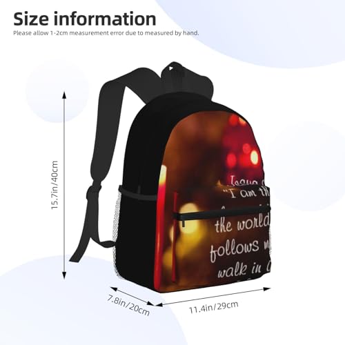 Jesus Said, I Am The Light Of The World, John 8 12 Foldable Backpack 20l - Lightweight And Compact Travel Backpack For Commuting, Traveling4