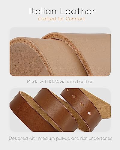 Image of CHAOREN Full Grain Leather Belts for Men - Mens Belt for Jeans - Timeless Elegance for Casual Dress, Cowhide Black, 36