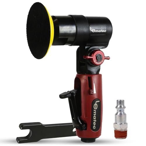 LEMATEC 3-Inch Flexible Head Air Sander Polisher | Professional-Grade 5000 RPM | Lightweight Comfort for Automotive, Woodworking & Metal | Precision Detailing Power Tool