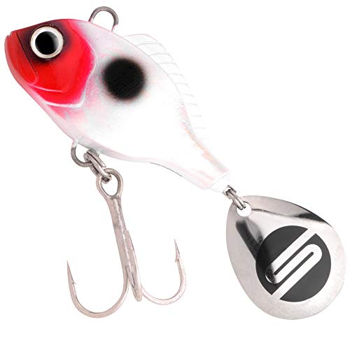 SPRO ASP Spinner XL – Searchbait mit original Gamakatsu Haken, für große Raubfische in Süß- und Salzwasser, Farbe:Red Head, Größe/Gewicht:Gr. 4 / 35g