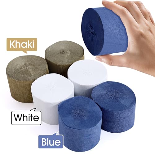 Image of Crepe Paper Streamers 6 Colors 492ft - Party Streamers & Paper Streamers for Birthday Decorations, Bachelorette Party, Baby Shower, Wedding & Bridal Shower Decor, Streamers Party Supplies (Style E)
