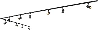 QAZQA Moderno sistema de carril monofásico con 10 focos negro - Jeana Aluminio/Acero/Plástico Alargada Adecuado para LED Max. 10 x 50 Watt