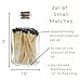 River Birch Decorative Matches in a Bottle with Striker - Cute & Colored Matches - 1 Bottle, Black Tip, 60 Matches