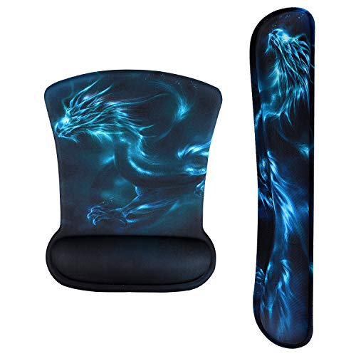 Tappetino per poggiapolsi a forma di nuvola materiale PU Base in gomma antiscivolo Memory Foam per 100 tasti 87 tasti 68 tasti tappetino per mouse per tastiera  7