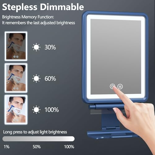 Image of Heated Shower Mirror Fogless for Shaving, Anti-Fog Mirror for Shower